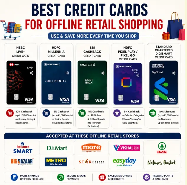 Best Credit Card for Offline Shopping in India 2026